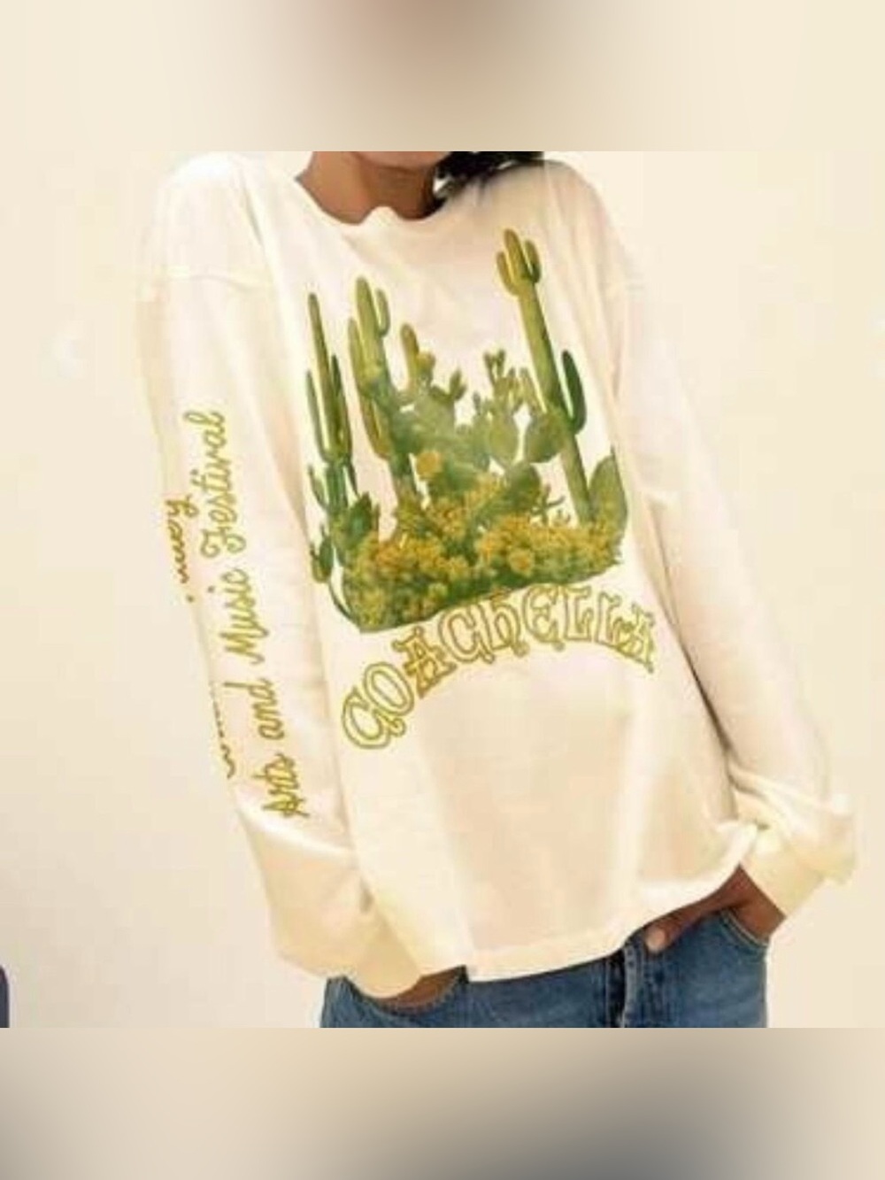 NWT Daydreamer Crew Neck Coachella Long Sleeve Shirt, M - Picture 2 of 13